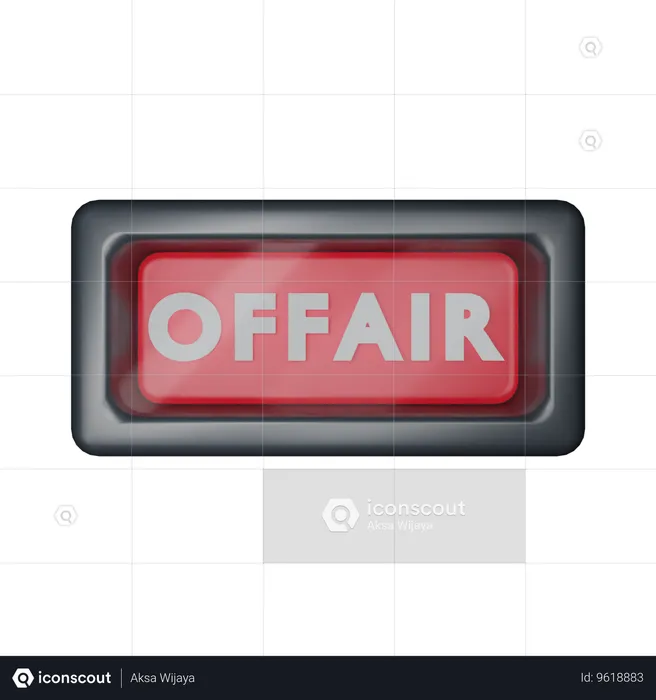 Off Air Sign  3D Icon