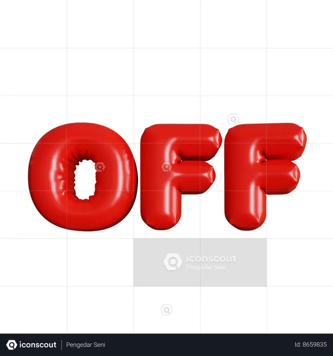 Off Balloons  3D Icon