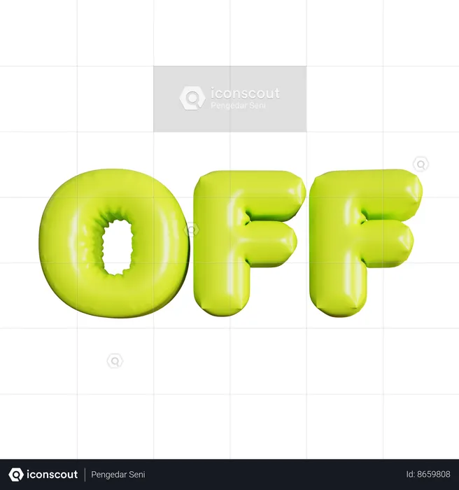 Off Balloons  3D Icon