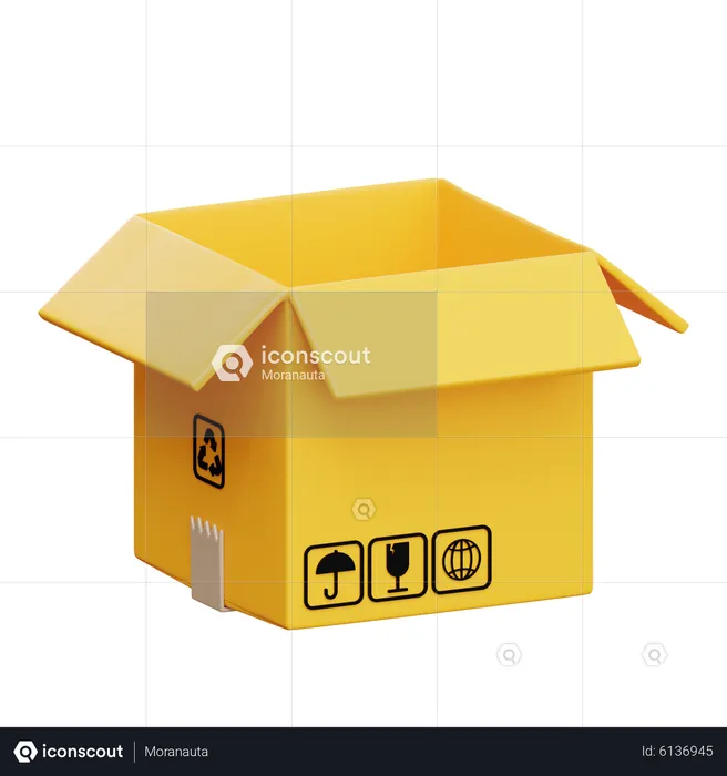 Offene Box  3D Icon