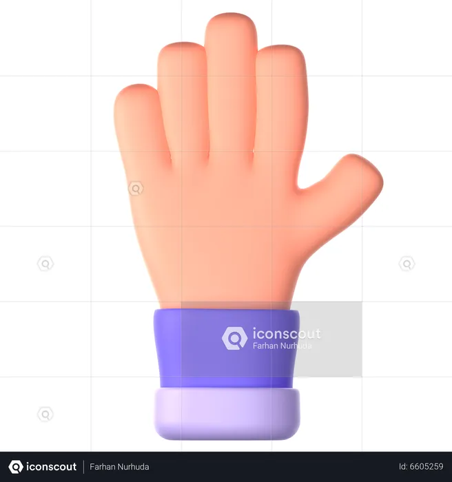 Geste der offenen Hand  3D Icon