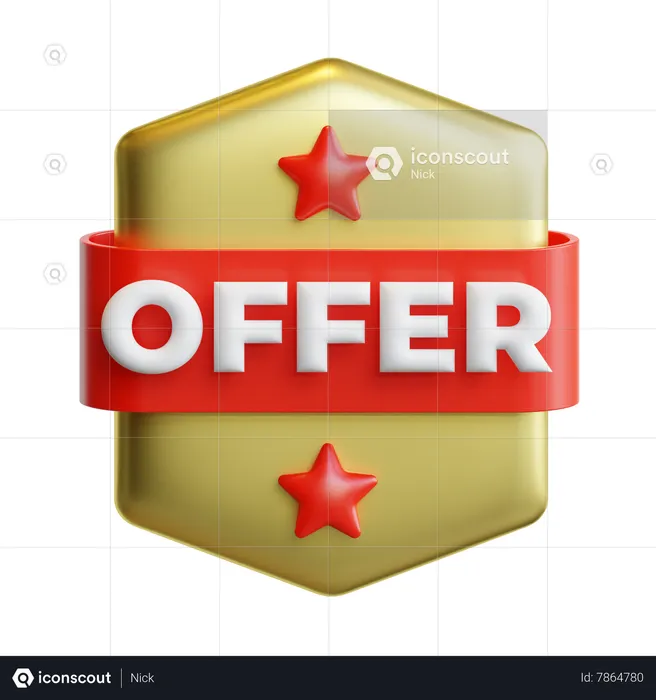 Offer Badge  3D Icon