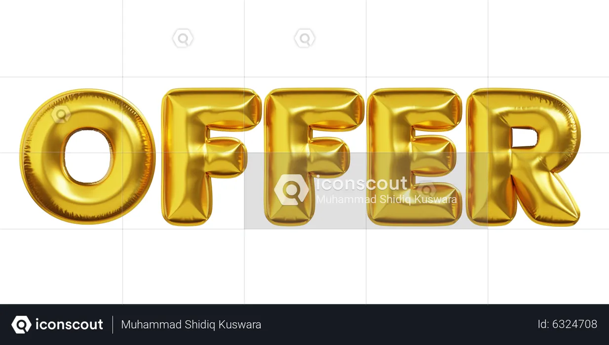 Offer Label  3D Icon