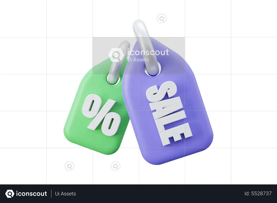 Offer sale tag 01  3D Icon