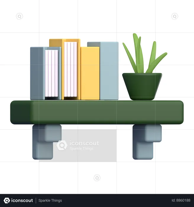 Office Books Shelf  3D Icon