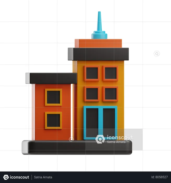 Office Building  3D Icon