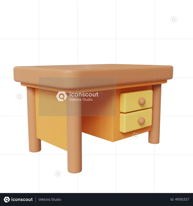 Office Desk  3D Icon