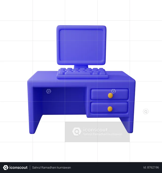 Office desk  3D Icon