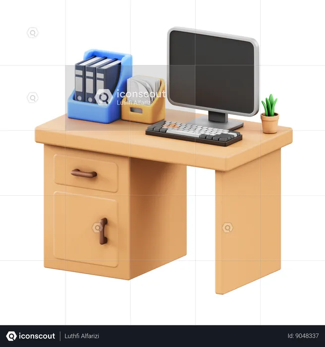 Office Desk  3D Icon