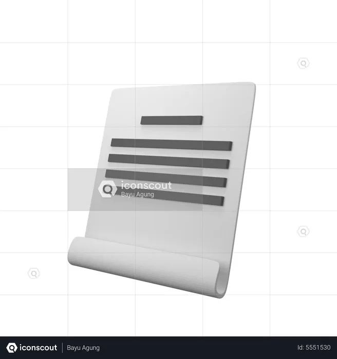 Office Document  3D Icon