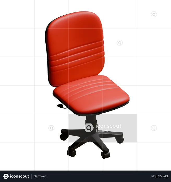 Office Employee Chair  3D Icon