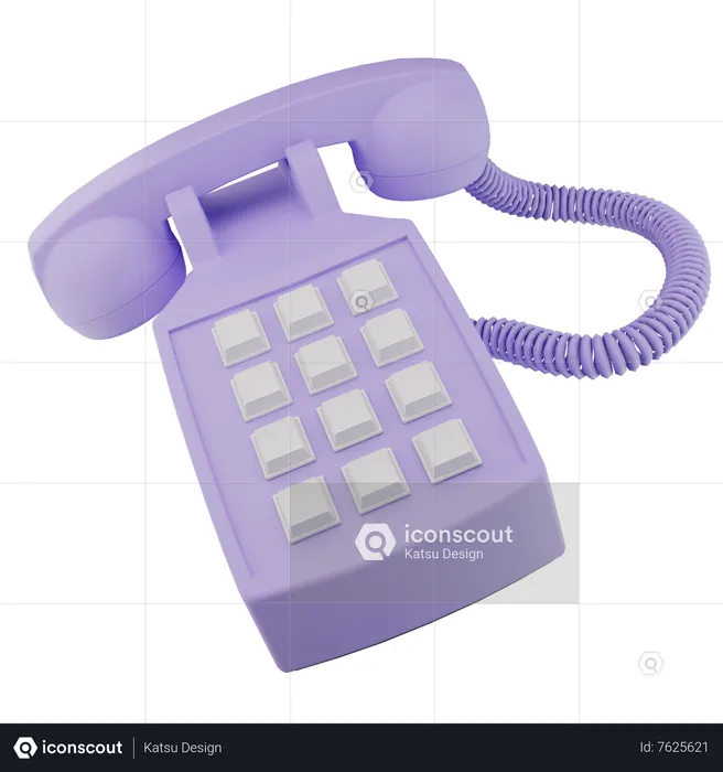 Office phone - 3D icon  3D Icon