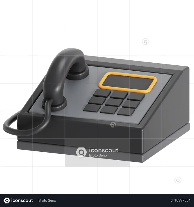 Office phone  3D Icon