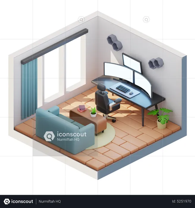 Office Room  3D Icon
