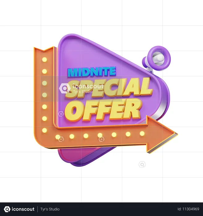 Offre spéciale de minuit  3D Icon