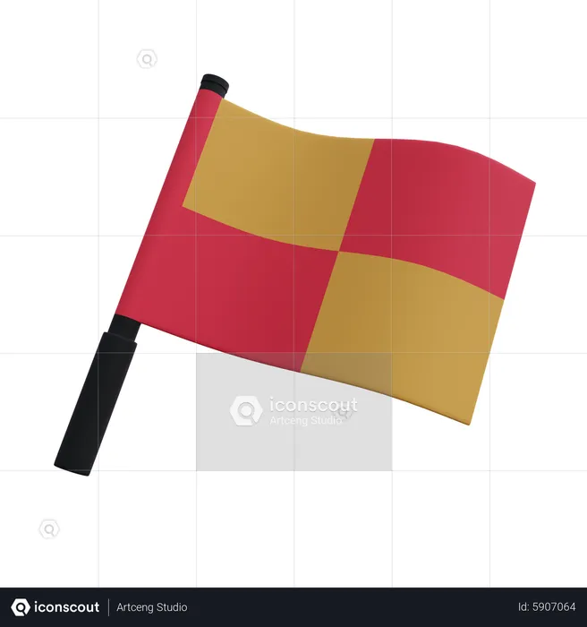 Offside Flag  3D Icon