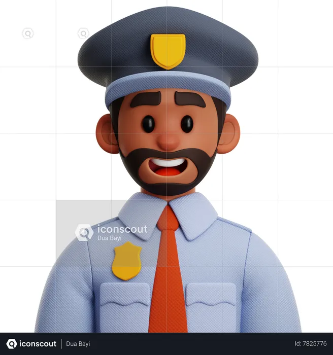 Oficial de seguridad  3D Icon