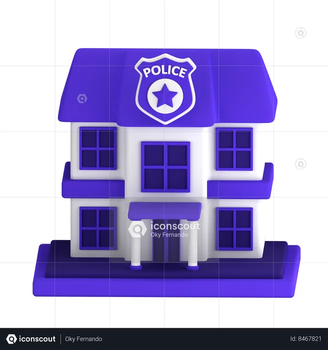 Oficina de la policía  3D Icon