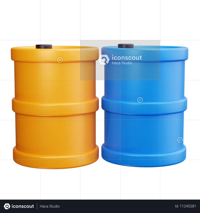 Oil Barrel  3D Icon