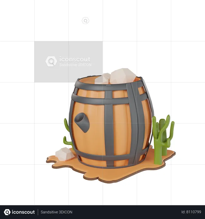 Oil Barrel  3D Icon