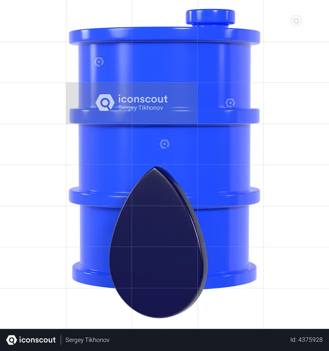 Oil Barrel  3D Illustration