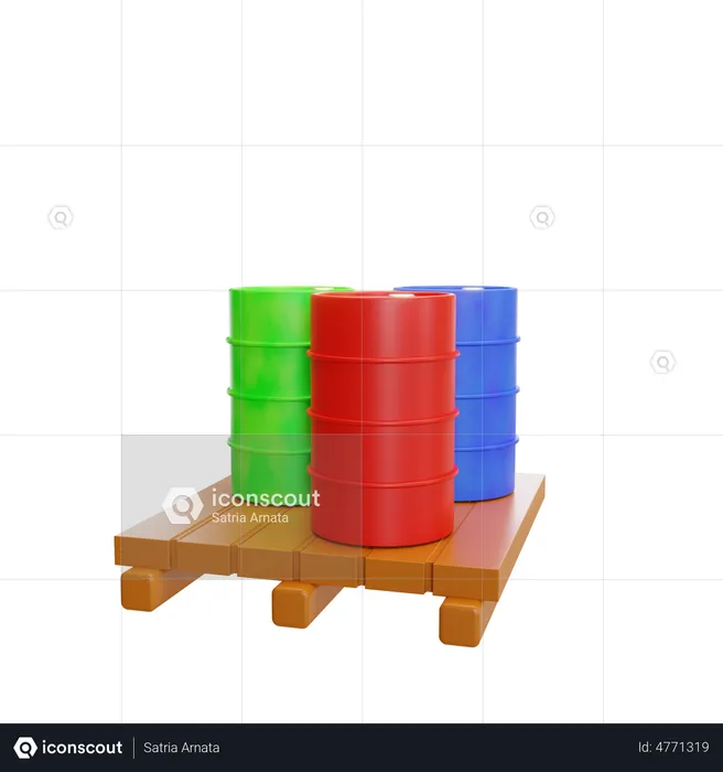 Oil Barrels  3D Illustration