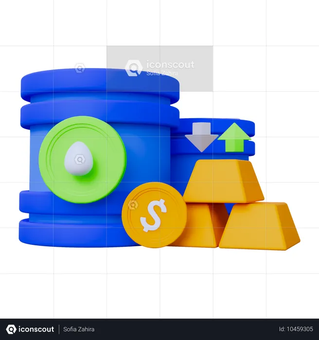 Oil Commodity  3D Icon