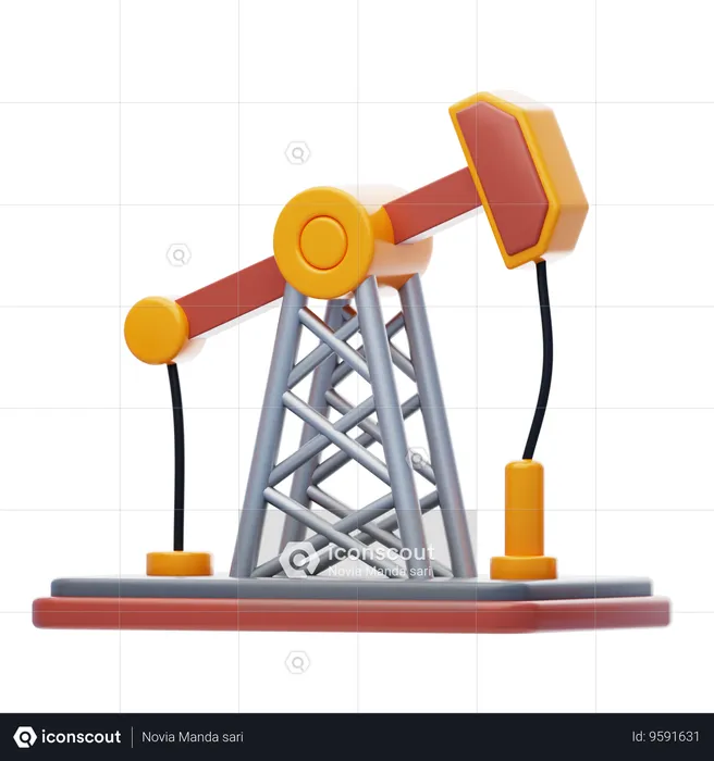 Oil Drilling Machine  3D Icon