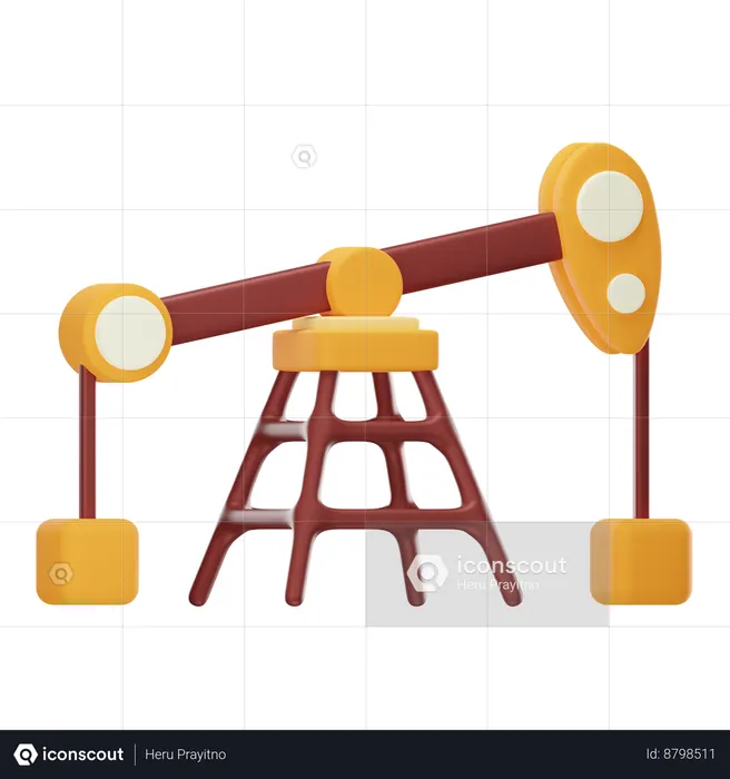 Oil Drilling Machine  3D Icon