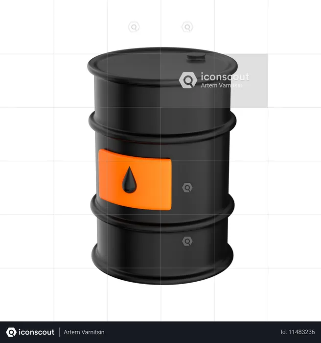 Oil Drum  3D Icon