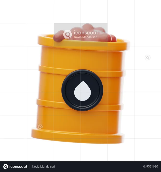 Oil Drum  3D Icon