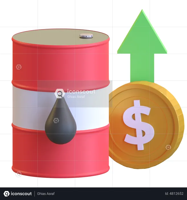 Oil Industry Growth  3D Illustration