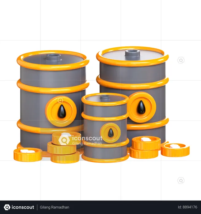 Oil Investment  3D Icon