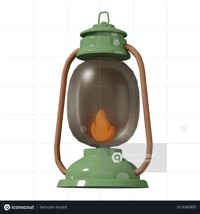 Oil Lamp  3D Icon