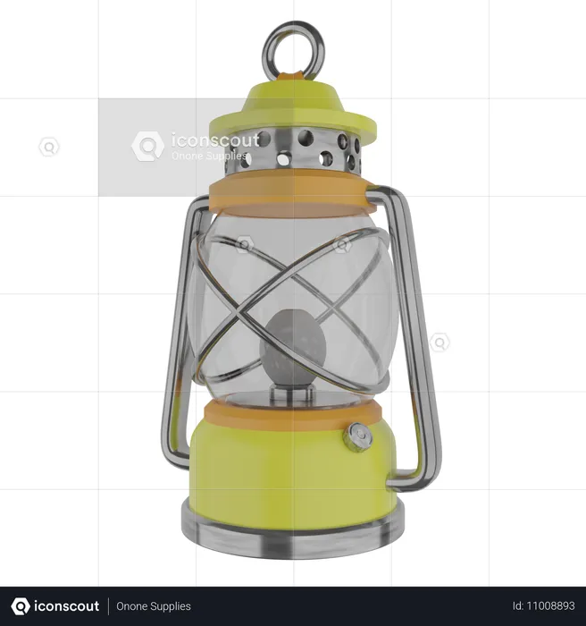 Oil Lamp  3D Icon