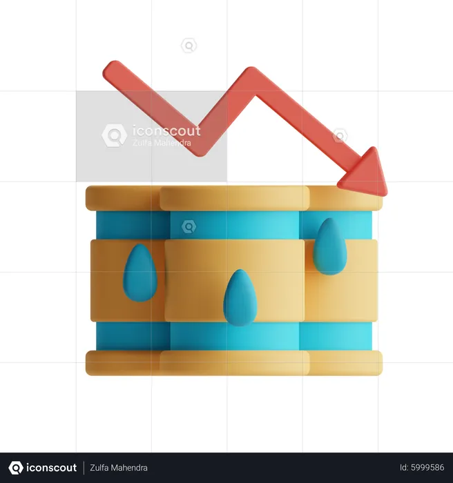 Oil Loss  3D Icon