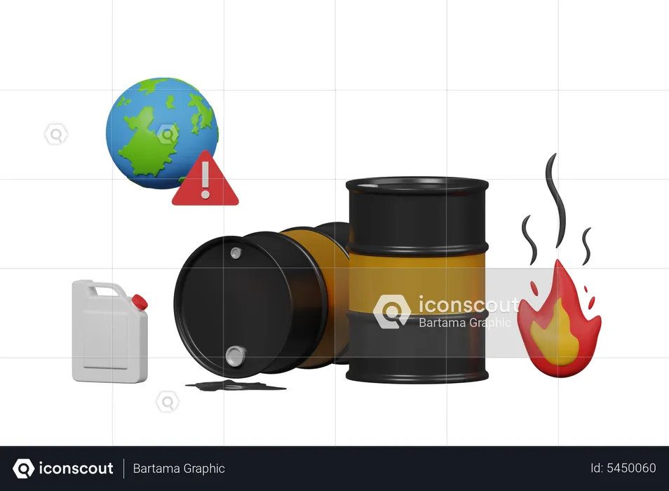 Oil Pollution  3D Icon