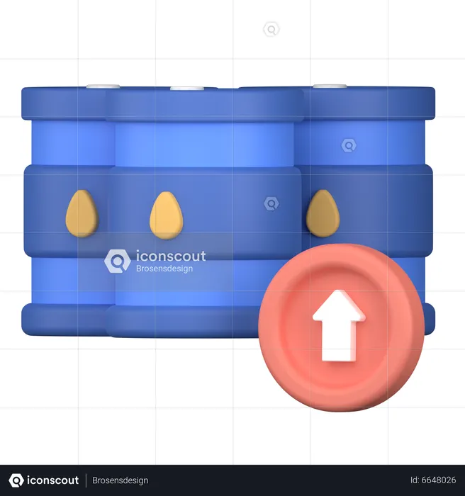 Oil Price Increase  3D Icon