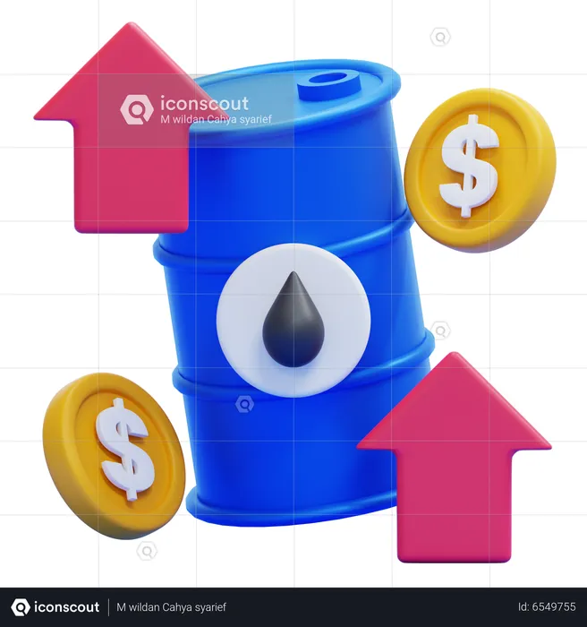 OIL PRICE UP  3D Icon