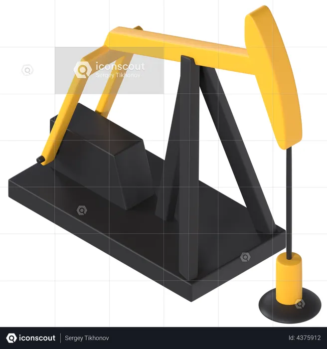 Oil Rig  3D Illustration