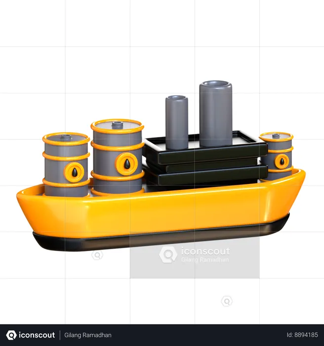 Oil Ship  3D Icon