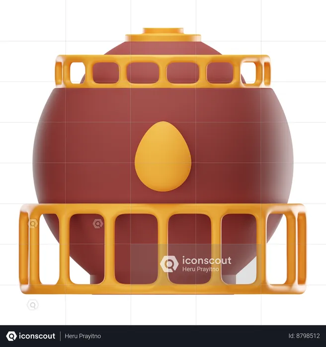Oil Storage Tank  3D Icon