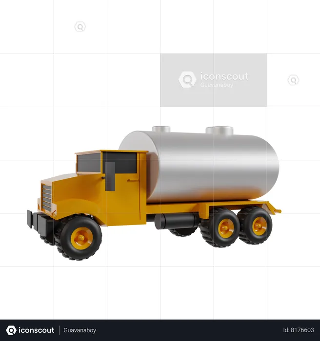 Oil Truck  3D Icon