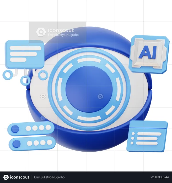 Ojo biométrico  3D Icon