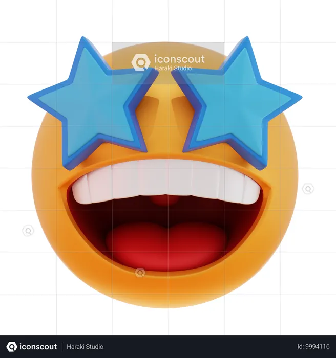 Ojo de estrella Emoji 3D Icon
