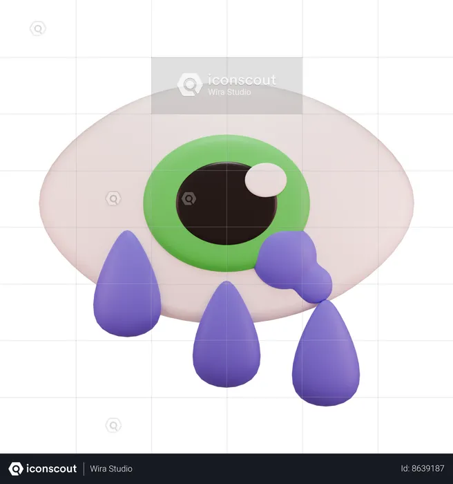 Ojo llorando  3D Icon