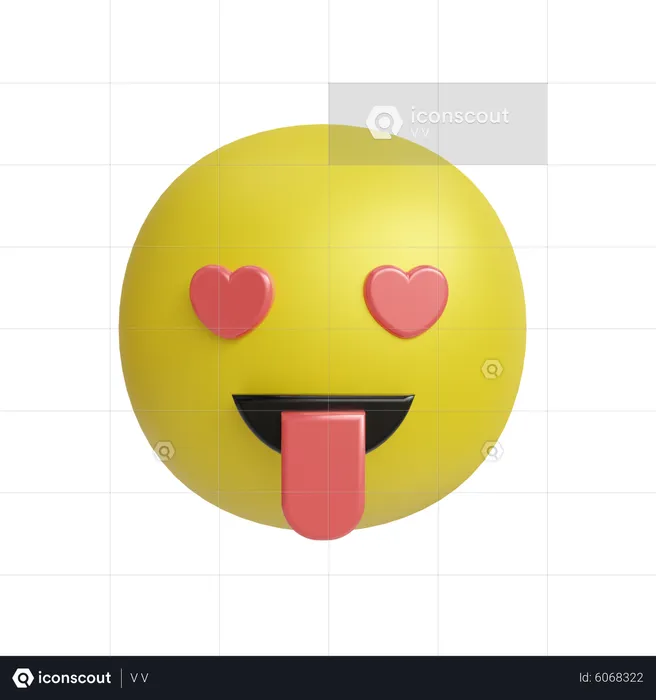 Emoji de ojos de corazon Emoji 3D Icon