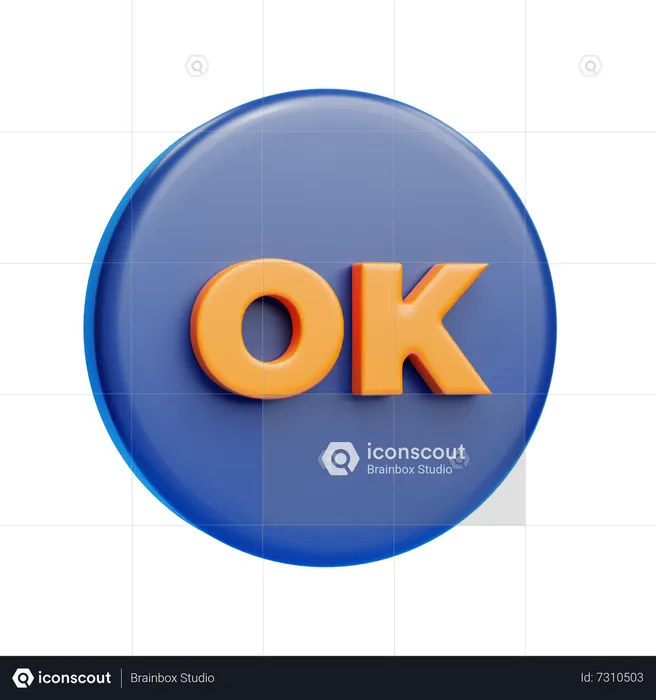 Ok Sign  3D Icon
