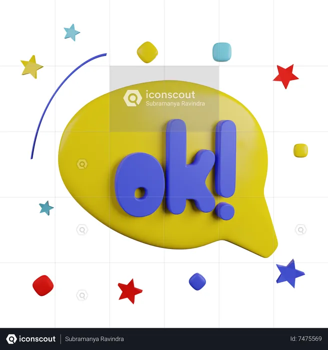 OK  3D Icon