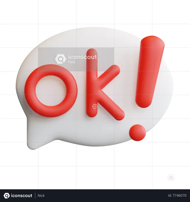 OK Emoji 3D Icon